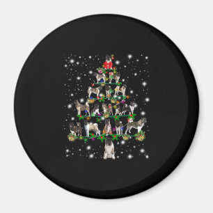 Akita Christmas Tree Covered By Flashli Magnet