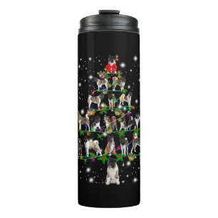 Akita Christmas Tree Covered By Flashli Thermal Tumbler