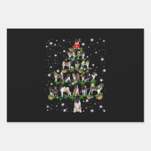 Akita Christmas Tree Covered By Flashli Wrapping Paper Sheet