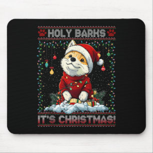 Akita Christmas Tree Lights Decorations Dog Lover  Mouse Mat