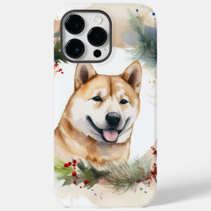 Akita Christmas Wreath Festive Pup Case-Mate iPhone 14 Pro Max Case