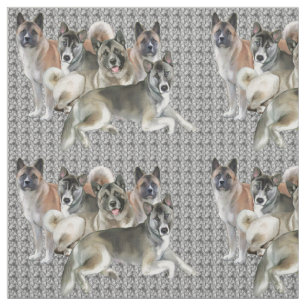 Akita Collage Fabric