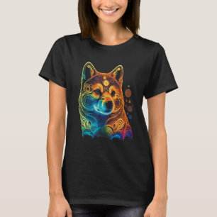 Akita Colourful Pop Art Splash Art Tie Dye Rainbow T-Shirt