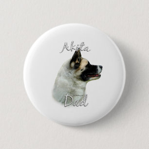 Akita Dad 2 6 Cm Round Badge