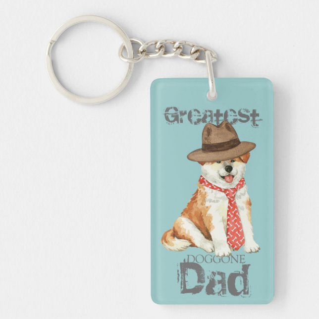 Akita Dad Key Ring (Front)