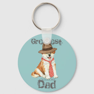 Akita Dad Key Ring