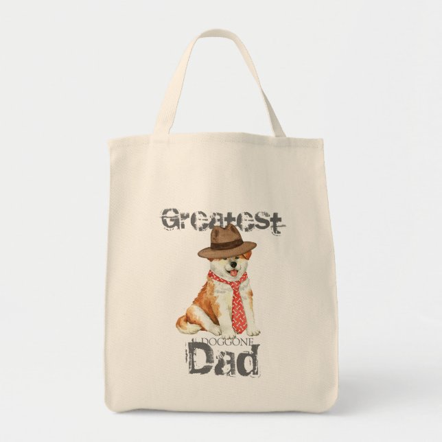 Akita Dad Tote Bag (Front)