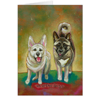 Akita dog art happy dogs fun painting Unorthodogs