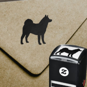 Akita Dog Breed Silhouette Self-Inking Stamp