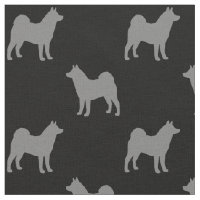 Akita Dog Breed Silhouettes Grey and Black