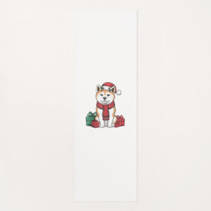 Akita Dog Christmas Parties Holiday Santa Dog Xmas Yoga Mat