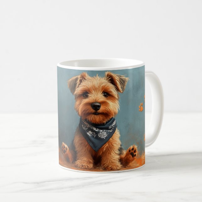 Akita Dog Cute Cartoon Coffee Mug (Front Right)