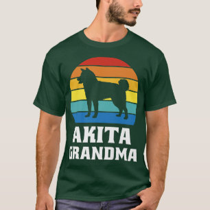 Akita Dog Grandma Pet Animal Lover Mother's And Fa T-Shirt