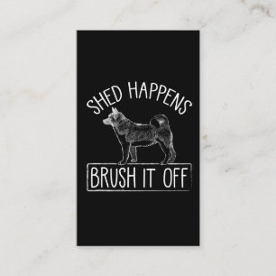Akita Dog hair Shed Brush It Off Animal Lover Business Card