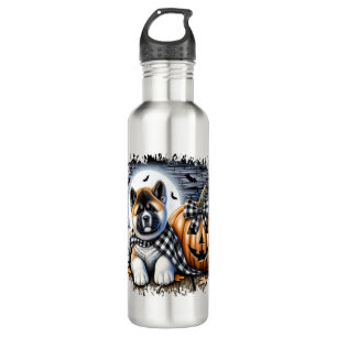 Akita Dog Halloween Square 710 Ml Water Bottle