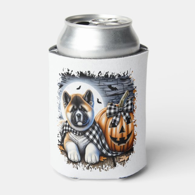 Akita Dog Halloween Square Can Cooler (Can Front)