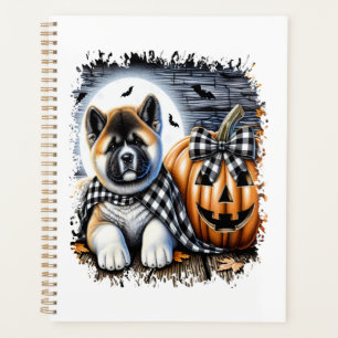 Akita Dog Halloween Square Planner