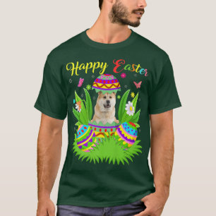Akita Dog Lover Floral Easter Egg Funny Akita East T-Shirt
