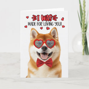 Akita Dog Made for Loving You Valentine Holiday Card