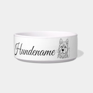 Akita Dog Minimalist Line Art personalized bowl