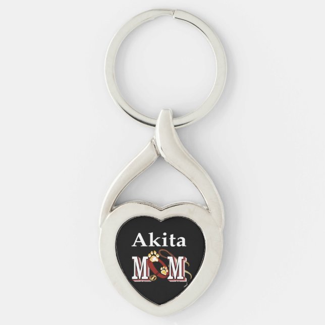 Akita Dog MOM Key Ring (Front)