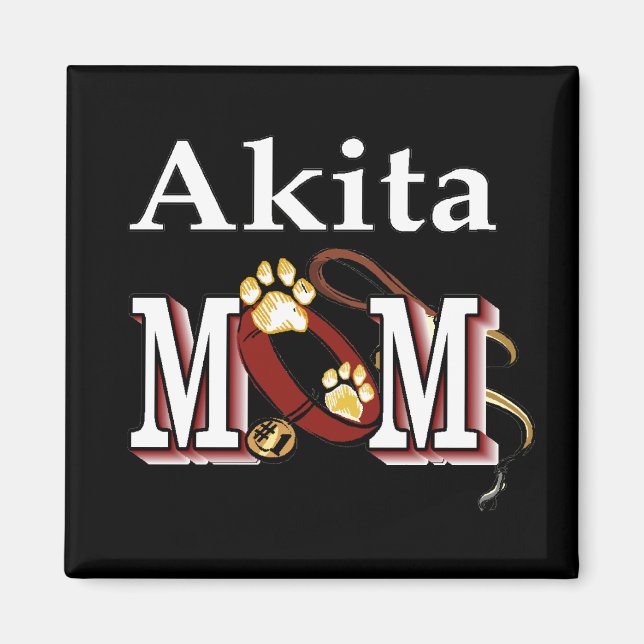 Akita Dog MOM Magnet (Front)