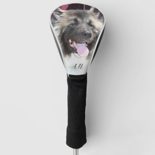 Akita dog monogrammed golf head cover