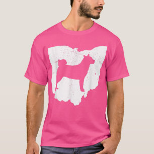 Akita dog pet owner lover ohio's map T-Shirt