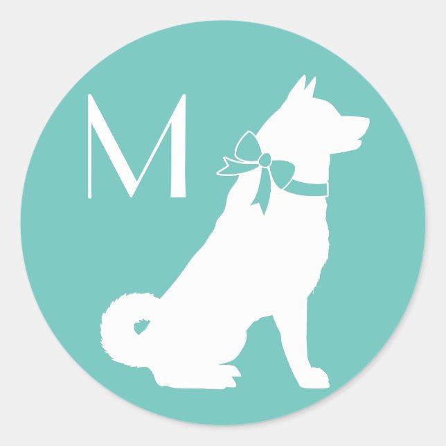 Akita Dog Puppy Classic Round Sticker (Front)