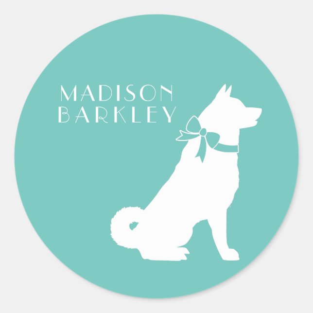 Akita Dog Puppy Classic Round Sticker (Front)