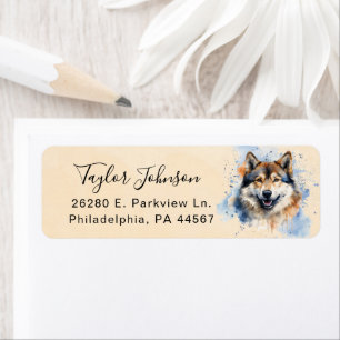 Akita Dog Return Address Label