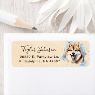 Akita Dog Return Address Label