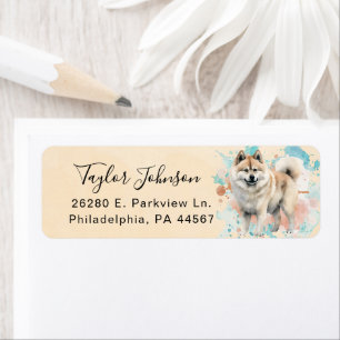 Akita Dog Return Address Label