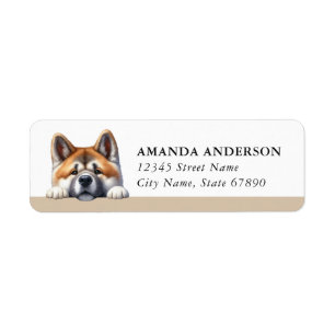 Akita Dog Return Address Labels