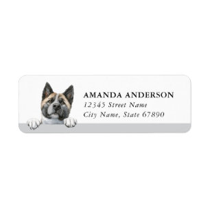 Akita Dog Return Address Labels
