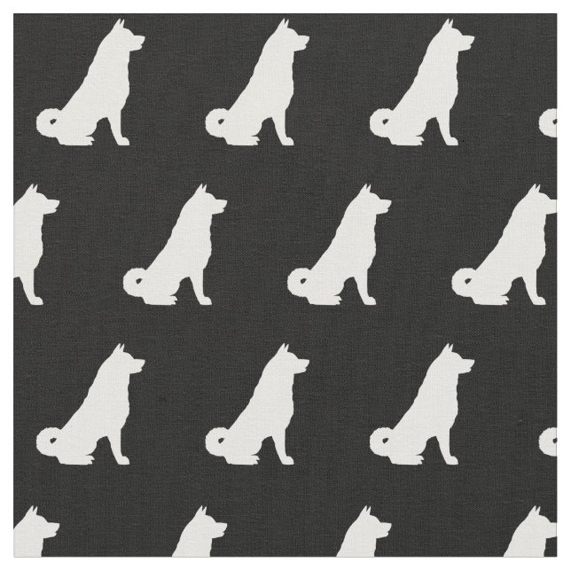 Akita Dog Silhouette Pet Fabric (Close Up)