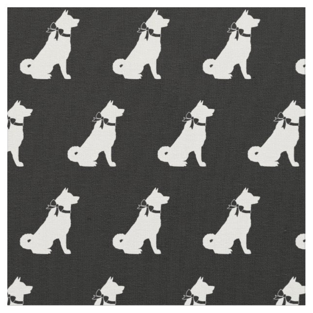 Akita Dog Silhouette Pet Fabric (Close Up)