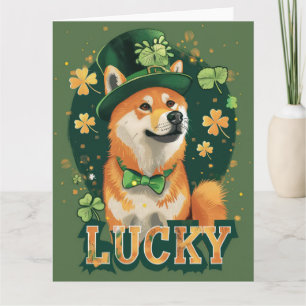 Akita Dog St. Patrick's Day Card