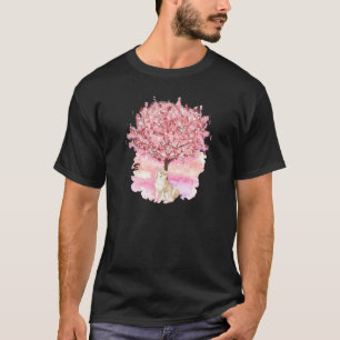 Akita Dog Under A Cherry Blossom Tree Pet T-Shirt