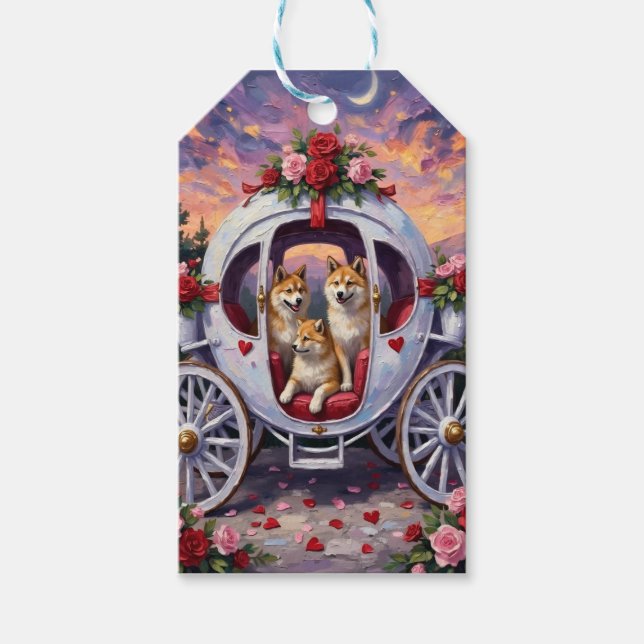 Akita Dog Valentine's Day Gift Tags (Front)