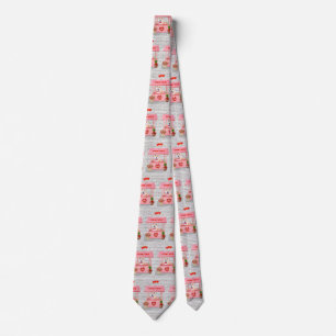 Akita Dog Valentine's Day Kissing Booth Tie