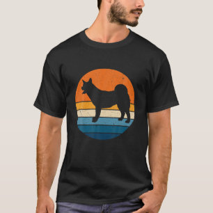Akita Dog, Vintage Retro Sunset, Dog Lovers T-Shirt