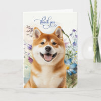 Akita Dog Wildflower Garden Blank