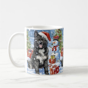 Akita Dog Winter Wonderland Christmas Joy Coffee Mug