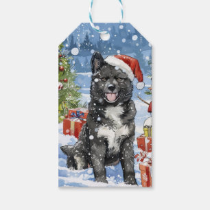 Akita Dog Winter Wonderland Christmas Joy Gift Tags