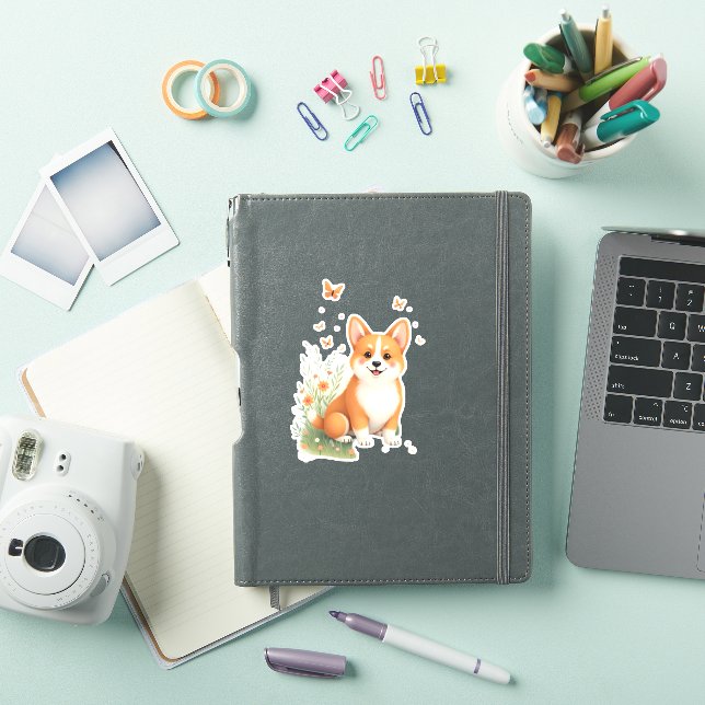 Akita Dog with Flower and Butterfly T Shirt (iPad Cover)