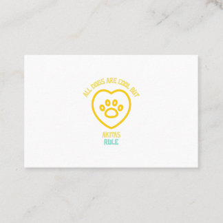 Akita dogs rule cute dog animal pet business card