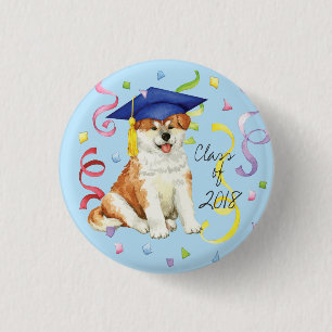 Akita Graduate 3 Cm Round Badge