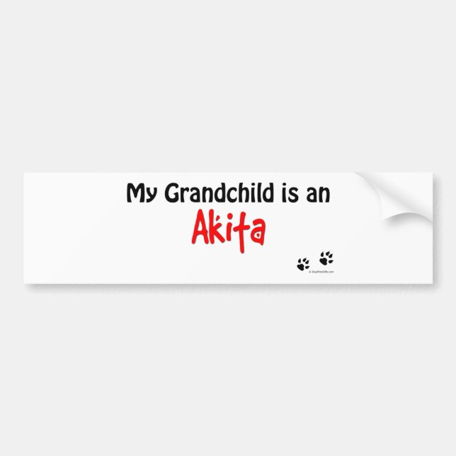 Akita Grandchild Bumper Sticker (Front)