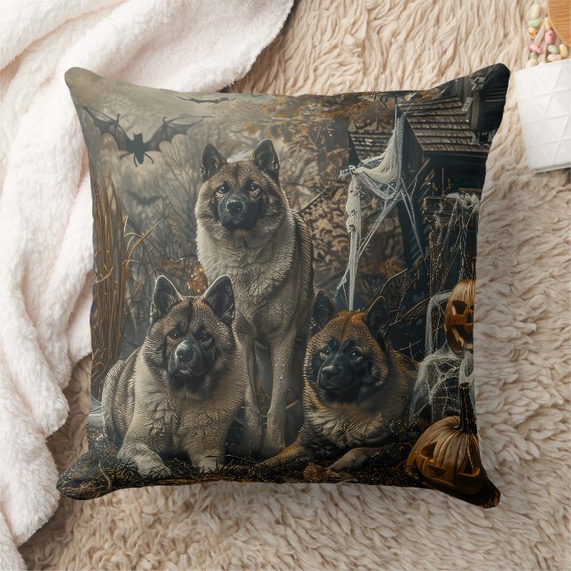 Akita Halloween Night Doggy Delight  Cushion (Blanket)